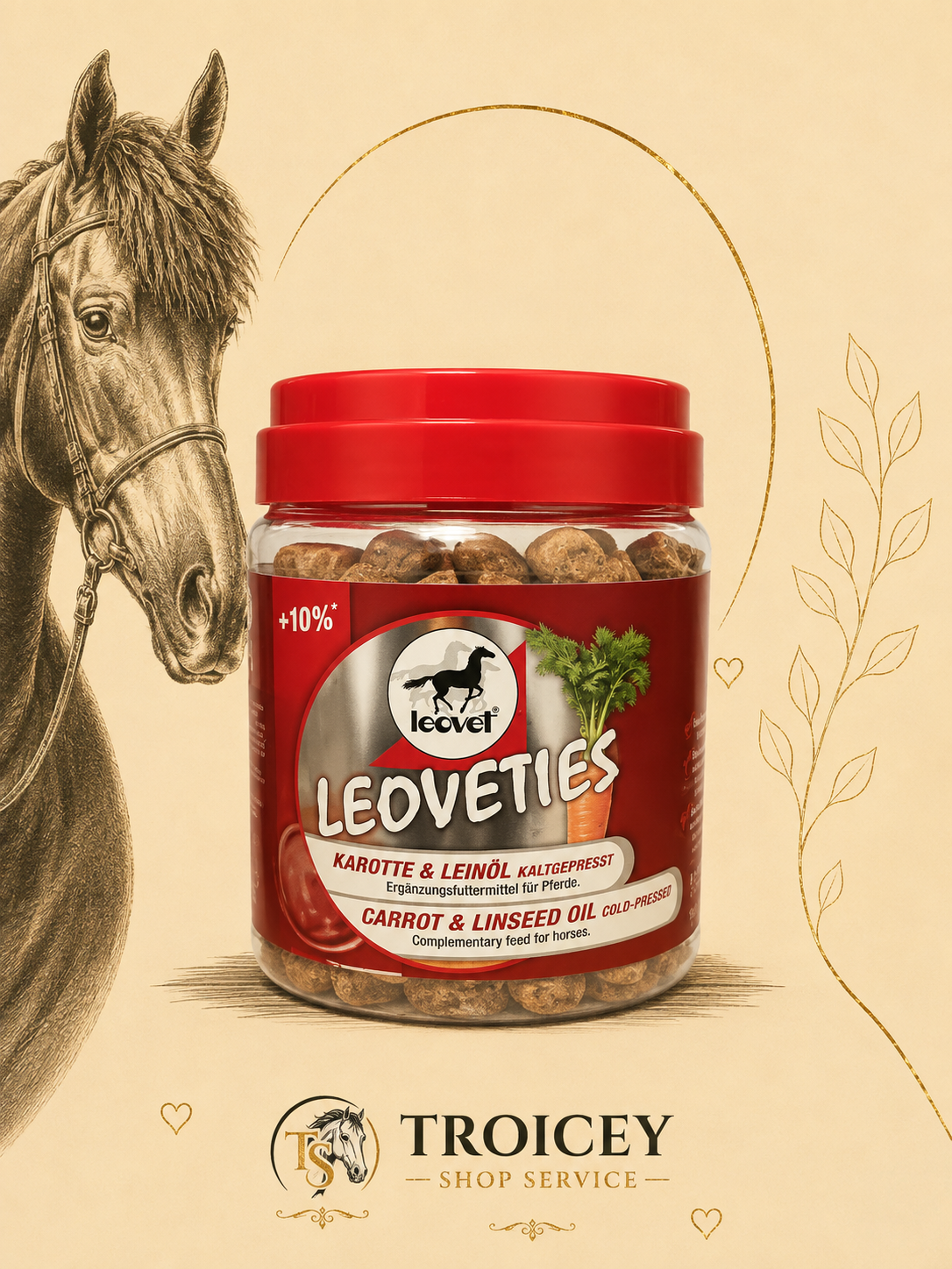 Friandises LEOVET - Carottes et huile de lin